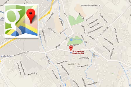 Routenplaner Google Maps Anfahrtsskizze Modehaus Schmiederer Achern